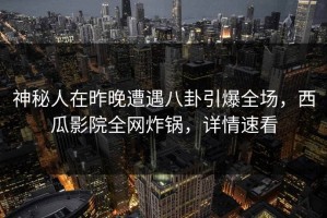 神秘人在昨晚遭遇八卦引爆全场，西瓜影院全网炸锅，详情速看